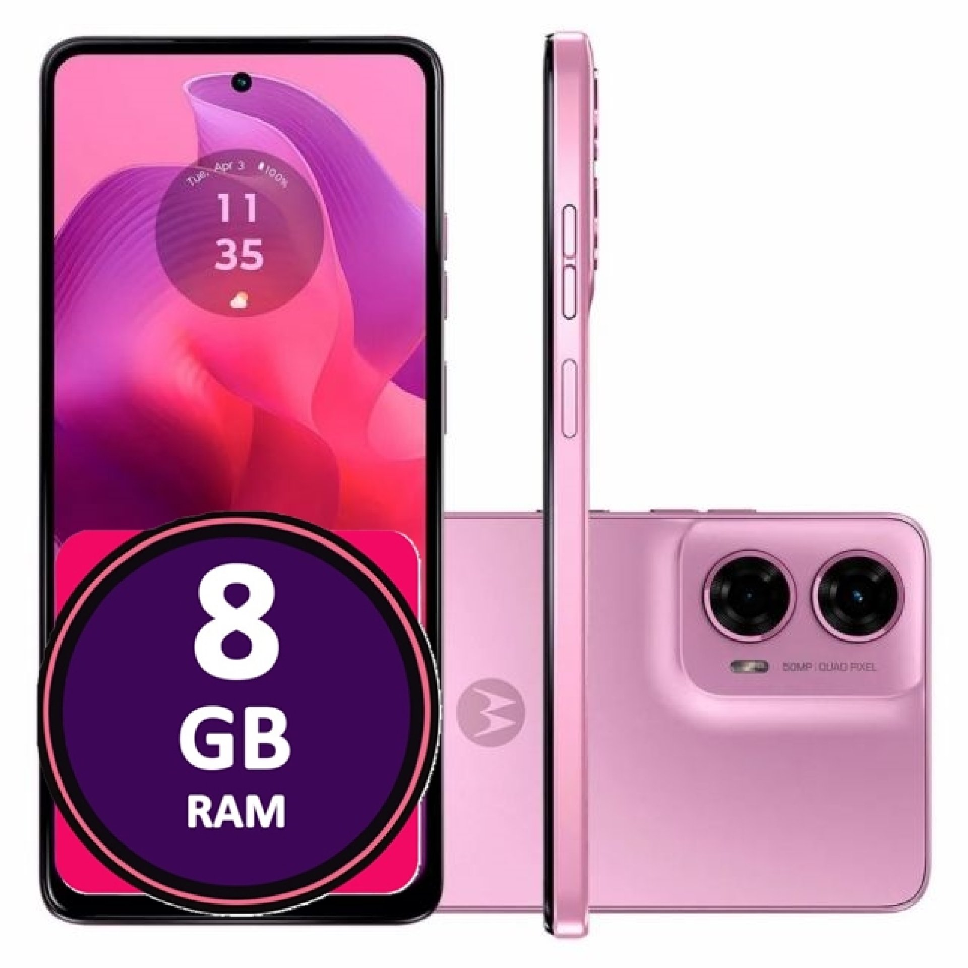 Motorola G24 Dual Sim 128 Gb Rosa Com NFC 16gb Ram Boost
