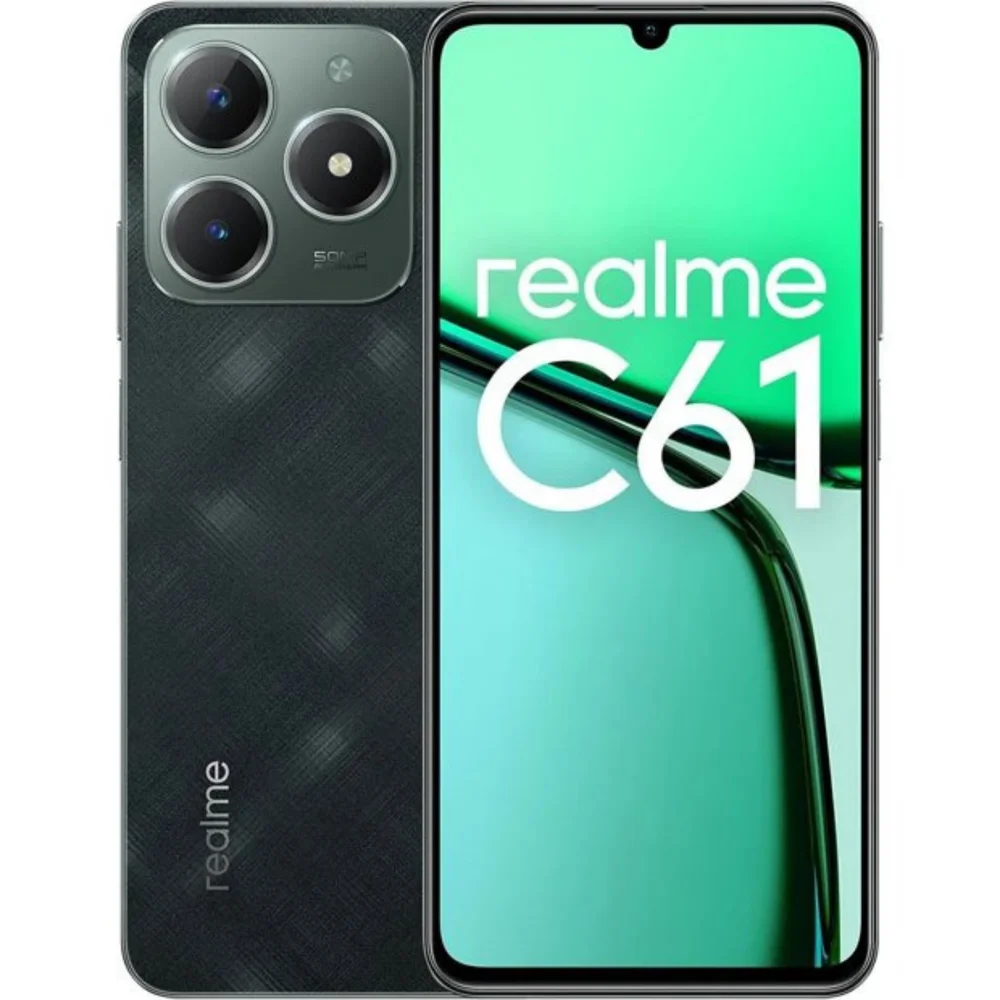 Realme C61 128 GB Darck Green (Verde Escuro) Tela de 6.74